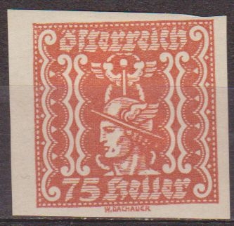 Austria 1921 Scott P49 Sello * Mercurio Sin dentar 75h Autriche Osterreich 
